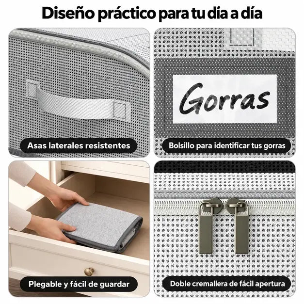 Protector y organizador de gorras