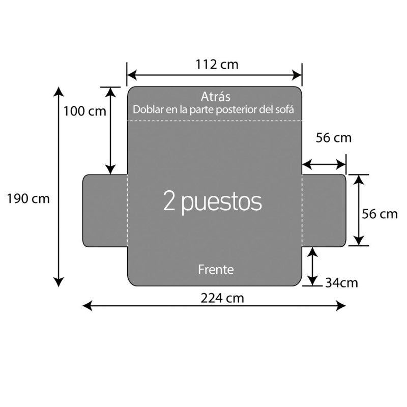 Cubre Sofá Doble Faz Protección Muebles (2puestos)