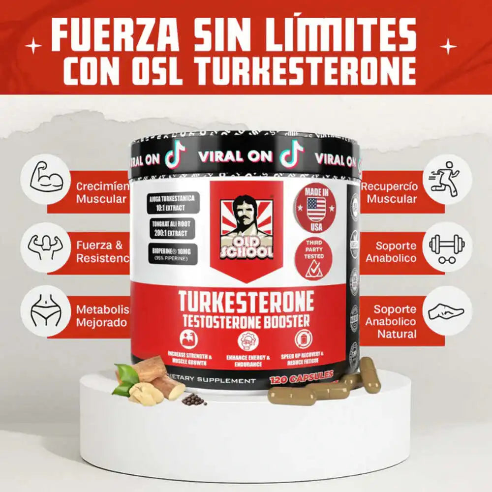 ⭐ TURKESTERONA – Suplemento Natural de Alta Potencia 💪🔥