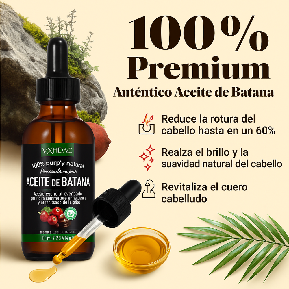 Activa el crecimiento natuaral de tu cabello con el poder del ACEITE DE BATANA