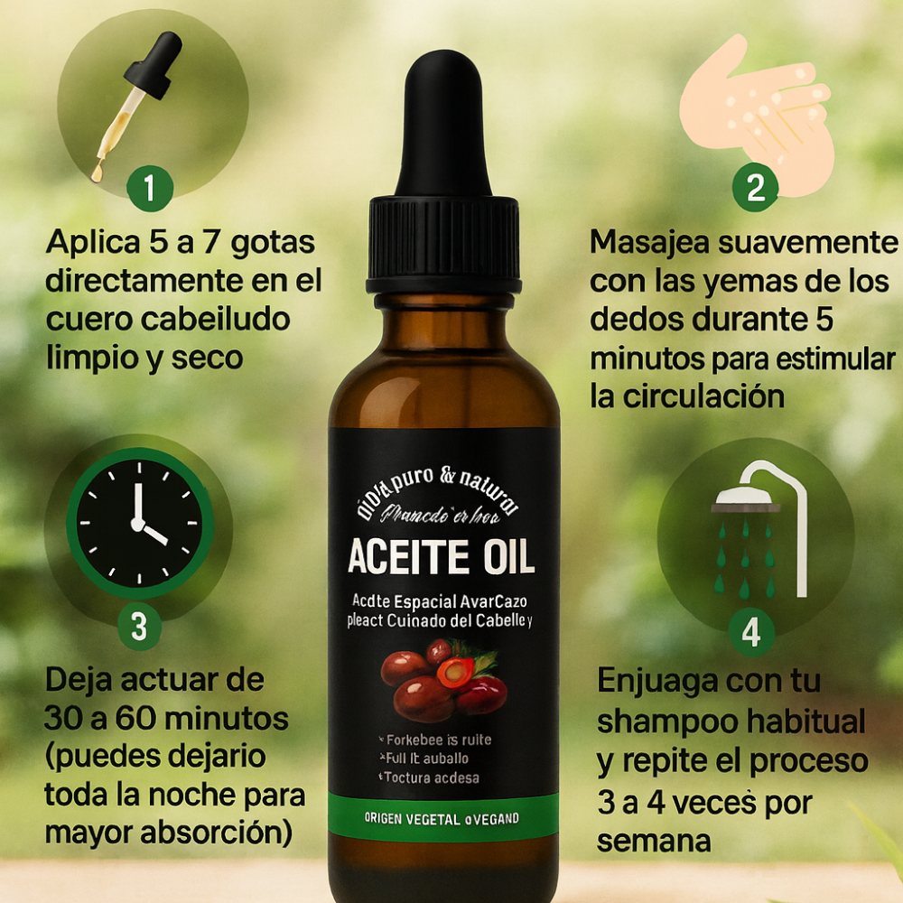 Activa el crecimiento natuaral de tu cabello con el poder del ACEITE DE BATANA