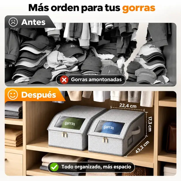 Protector y organizador de gorras