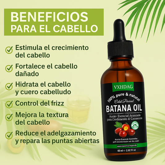 Activa el crecimiento natuaral de tu cabello con el poder del ACEITE DE BATANA