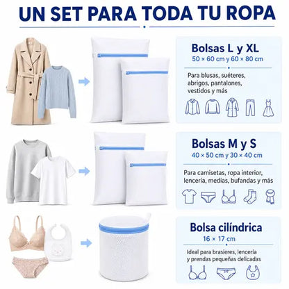 set bolsas para lavadora