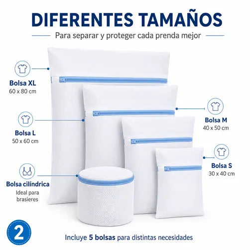 set bolsas para lavadora