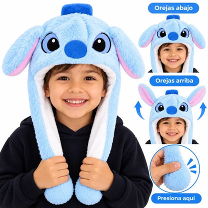 GORRO DE CONEJO LED RGB CON OREJAS MÓVIL