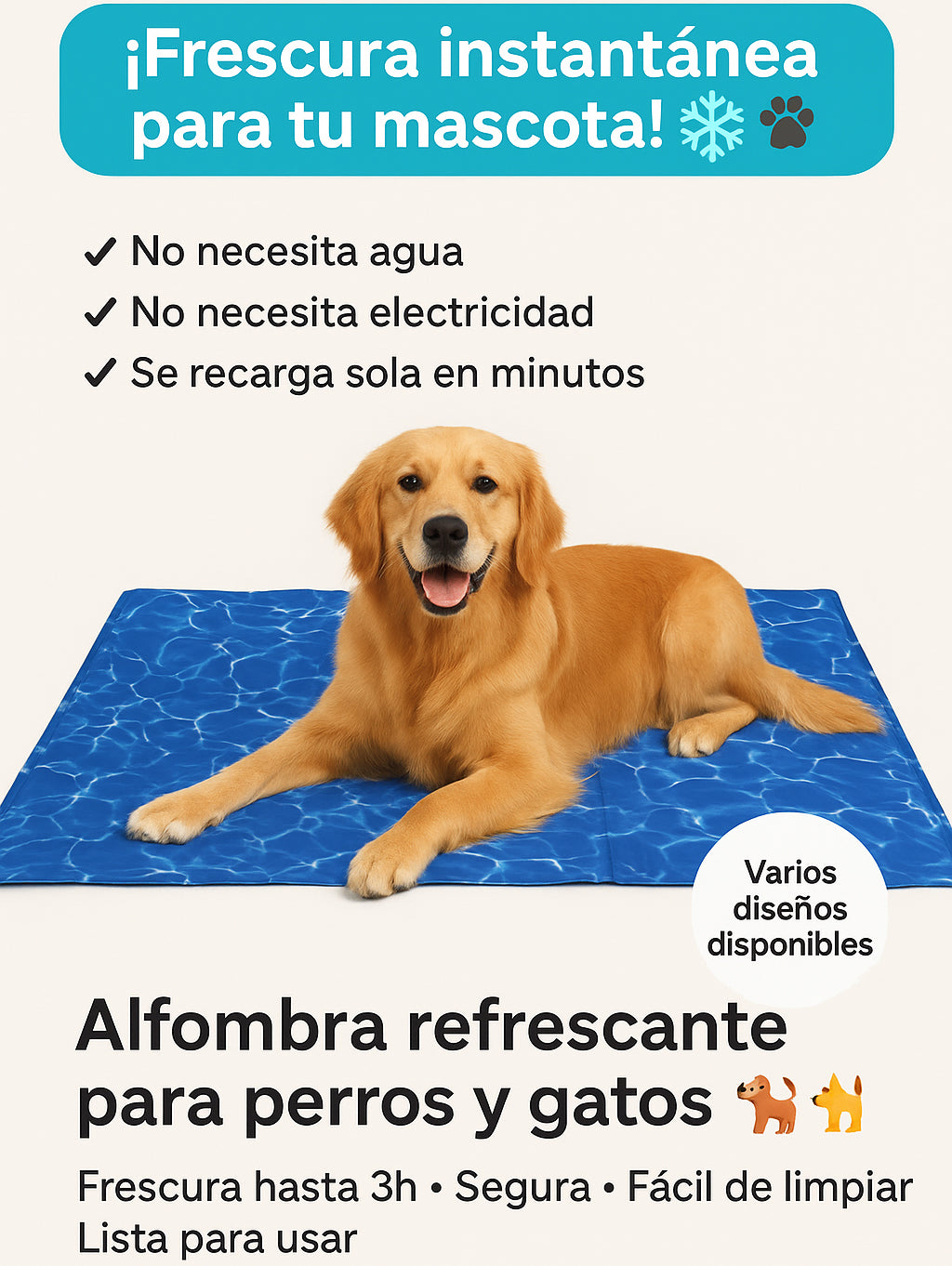 ¡Elimina el Calor! Alfombra Refrescante para Mascotas
